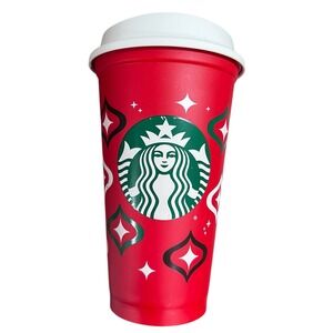 Starbucks Red‎ Holiday Christmas Ornament Recycled Travel Coffee Cup Tumbler